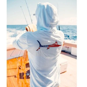 Men's Hooded Long Sleeve Performance Fishing Shirts Jersey For Fishing New - Picture 1 of 21