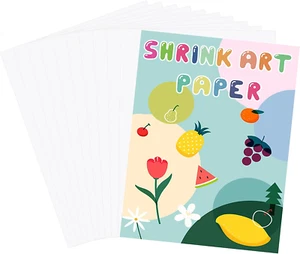 10 Pcs Heat Shrink Plastic Sheets Shrinky Art Film Paper Shrinkable Paper Making - Picture 1 of 7