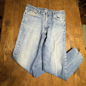 Vintage Polo Ralph Lauren Jeans 38/32 Made in USA Blue Denim Straight Leg Read - Picture 1 of 19