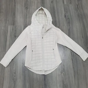 The North Face Thermoball Jacket Endeavor Womens Medium Cream Hooded Primaloft - Picture 1 of 10