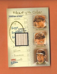 2003 FLEER PLATINUM LANCE BERKMAN GAME-USED BAT #d 082/400 HOUSTON ASTROS - Picture 1 of 2