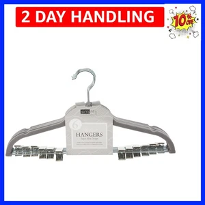 Samtbügel - Kunststoffbügel mit Zinkhaken - Kleiderbügel für Hosen, Hemden,... - Bild 1 von 7