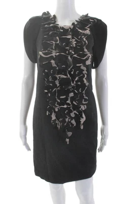 Vestido Vivienne Tam Mujer Lana Manga Larga Manga Corta Texturizado Talla Gris Foto 1 de 4