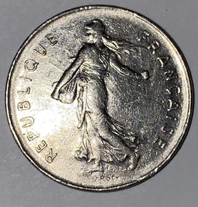 Münze 5 Francs Republique Francaise 1972 - kostenloser Versand - Bild 1 von 9