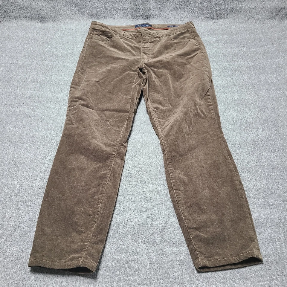 Tommy Hilfiger Pantalones Mujer 14 Marrón Tribeca Ajustados Pana Elastizados Informales Foto 1 de 4