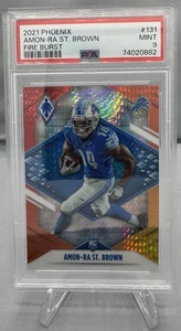 2021 Panini Phoenix RC Fire Burst Amon-Ra St. Brown PSA 9 #131 - Picture 1 of 2