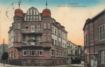 Bâtiment de la caisse d'assurance maladie locale Meerane Saxe carte postale... - Photo 1/2