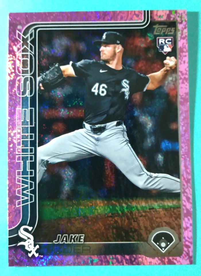 2025 TOPPS BASEBALL  *** Jake Eder: Pink Sand Glitter Rookie ***  #690 - Image 1 of 2