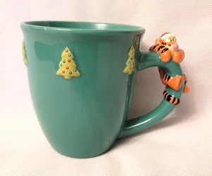 Disney Store Green Christmas Trees Tigger Handle 3D Mug - Picture 1 of 7
