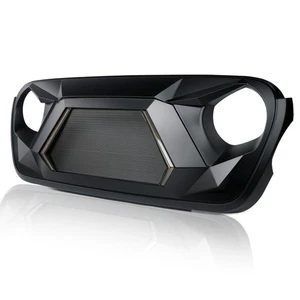 Front Mesh Grille W/Turn Lights for 2018-2025 Jeep Wrangler JL Jeep Gladiator JT - Picture 1 of 6