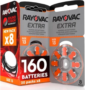 160 Batterie per Apparecchi Acustici Rayovac Extra 13. Tecnologia Sound Fusion - - Foto 1 di 12