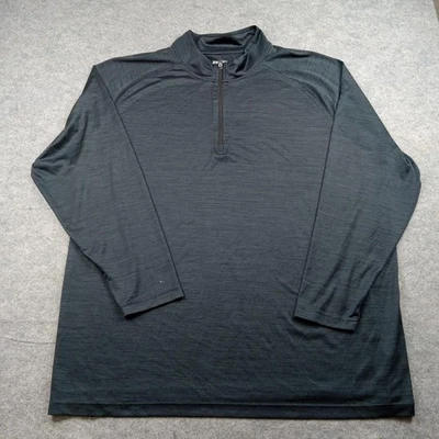 Reebok Golf Pullover Mens 4XLT Black Quarter Zip Long Sleeve Performance - Image 1 of 4
