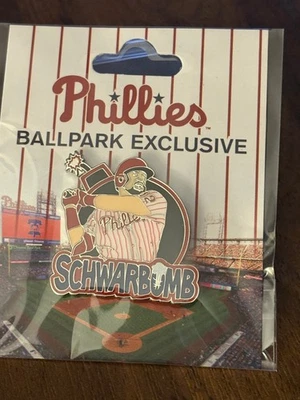 2025 Philadelphia Phillie Kyle Schwarber- SCHWARBOMB !-Pin - CB Park Exclusiive. - Image 1 of 2