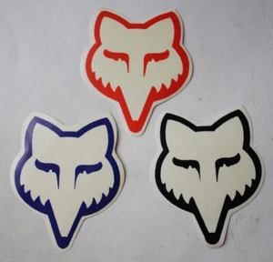 3X AUTHENTIC VINTAGE 80'S FOX BMX MTB XC MOTO CYCLING STICKER DECAL NEW ! - Picture 1 of 3