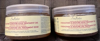 Tratamiento de bordes fortalece y restaura aceite de ricino negro jamaicano Shea Moisture 8 oz. Foto 1 de 4