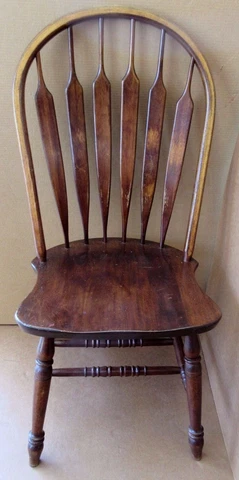 Vtg White & Wood Furniture Co Hoop Back Heavy Wood Dining Side Accent Chair Cover