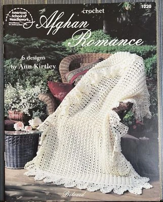 AFGHAN ROMANCE: 6 DESIGNS By Ann Kirtley *Excellent Condition* - Image 1 of 4