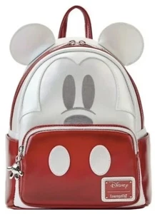 Disney Parks Loungefly Disney 100 Platinum Mickey Mouse Mini Backpack - Picture 1 of 3
