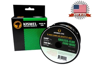 (Hecho en EE. UU.) K-NGS E71T-GS .035 pulgadas Alambre de soldadura de núcleo de flujo sin gas de 2 lb de diámetro - Imagen 1 de 9