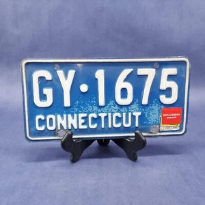 Connecticut Nummernschild Oldtimer GY-1675 rustikale Patina CT USA - Bild 1 von 2