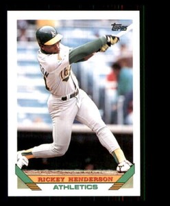 1993 Baseball Topps Rickey Henderson Oakland Athletics #750