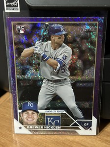 2023 Topps Update Purple Foil board Brewer Hicklen RC #/799