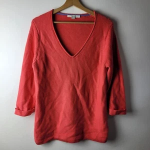 Boden Women Size 12 Pink Waffle Knit Wool Cotton Jumper Casual Smart Pretty - Picture 1 of 11