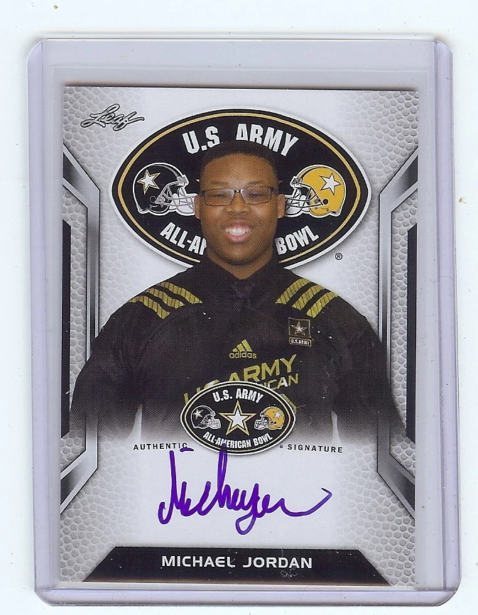 MICHAEL JORDAN Tampa Bay Bucs / Ohio State Buckeyes 2016 Leaf TOUR AUTOGRAPH RC — 第 1/1 张图片