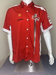 Scuderia Ferrari Men's Red Logo Print Short Sleeve Shirt Size XL