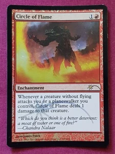 Magic The Gathering WIZARDS PLAY NETWORK FOIL CIRCLE OF FLAME red card MTG WPN - Picture 1 of 2