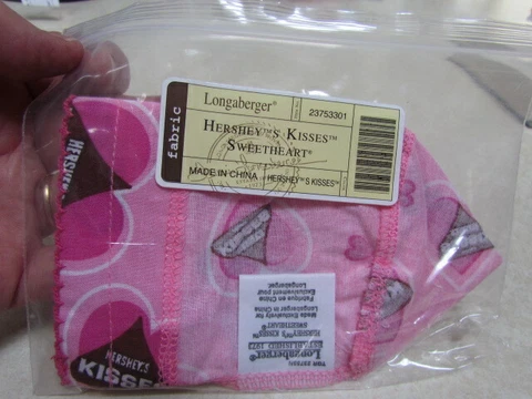 Longaberger #23753301 Hershey's Kisses Sweetheart Drawstring Liner ~ MIP! Cover