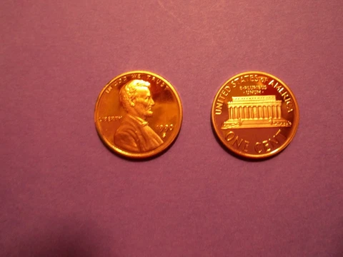 1990 "S" Proof Lincoln Cents taken from PROOF Sets Cover
