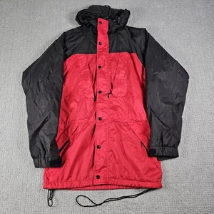 Rei Goretex Jacket Adult Size S Red/Black Full Zip Snap Button Cinchable Hooded - Picture 1 of 14
