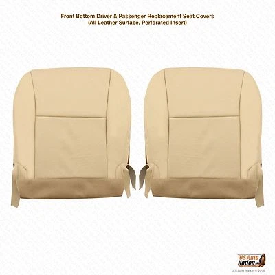 Fundas de asiento de cuero inferiores para conductor y pasajero color tostado para Lexus RX350 2010 2011 2012 Foto 1 de 4