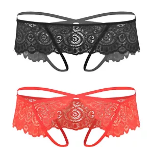 Mens Briefs Panties Underwear Crotchless Clubwear Valentines Day G-string Soft - Picture 1 of 34