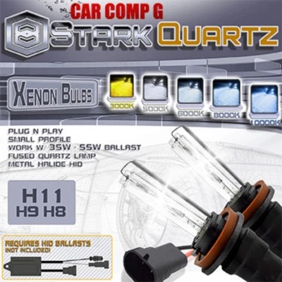 Stark Quartz 35W / 55W HID Xenon Replacement Bulbs for Kit Fog Lights - H8 (A) - Image 1 of 4