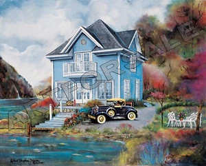 HONEYMOON COTTAGE GICLEE by ARTIST ROBERT STEPHEN SIMON Homescapes 11/175 - Picture 1 of 6