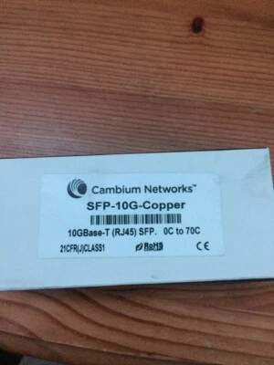 BRAND NEW Cambium Networks SFP-10G-. 10GBase-T (RJ45) SFP - Image 1 of 2