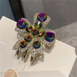 Women Hair Clips Crystal Rhinestone Elegant Glitter Hair Clips Multicolor 2 - Picture 1 of 6