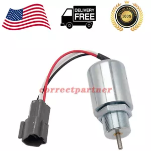 12V 30A87-10044 SA-3725-12 Fuel Shut Off Solenoid Fits Mitsubishi K4N-D61KG S3L2 - Picture 1 of 9