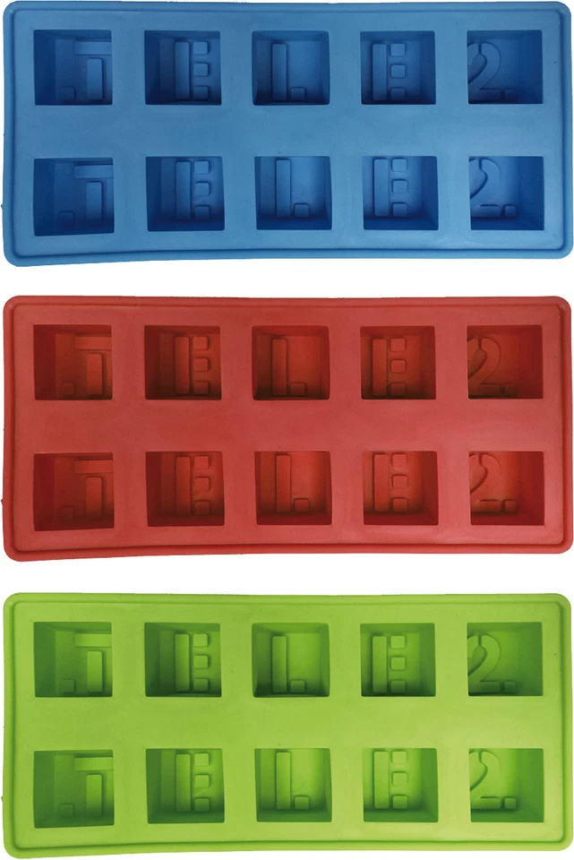 Eiswürfel Eiswürfelform Eiswürfelbereiter Classic 3 Stück Silikon - Bild 1 von 1