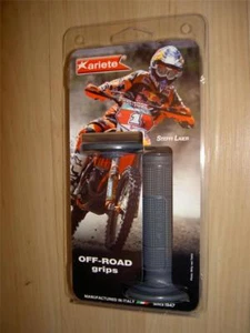 Empuñaduras de manillar Enduro MX gris medio duro delgado 4,5" largo 02619-H hechas en Italia* - Imagen 1 de 1