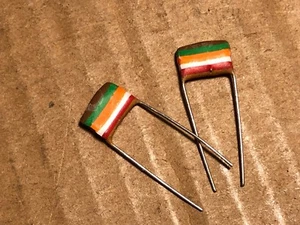 2 NOS Mullard Tropical Fish .015 uf 250v Capacitors Guitar Tone Caps (Qty Avai) - Picture 1 of 3
