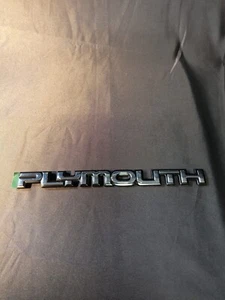 Genuine Plymouth OEM Chrome 9.5" Emblem Badge Logo with Adhesive Layer - Picture 1 of 13