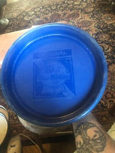 Pabst Blue Ribbon Beer 13" Plastic Barmaid Serving Tray 1960s-70s Vintage - Picture 1 of 4