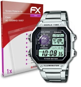 atFoliX Verre film protecteur pour Casio AE-1200WHD-1AVEF 9H Hybride-Verre - Photo 1 sur 5