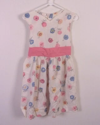 vintage 50s RoCkAbiLLy Atomic Floral Print Girls A-Line Dress Juniors SZ 10 - Image 1 of 4