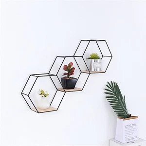 2/3/4Tiers Metal Wall Mounted Floating Storage Rack Sundries/Plants Display Unit - Picture 1 of 16