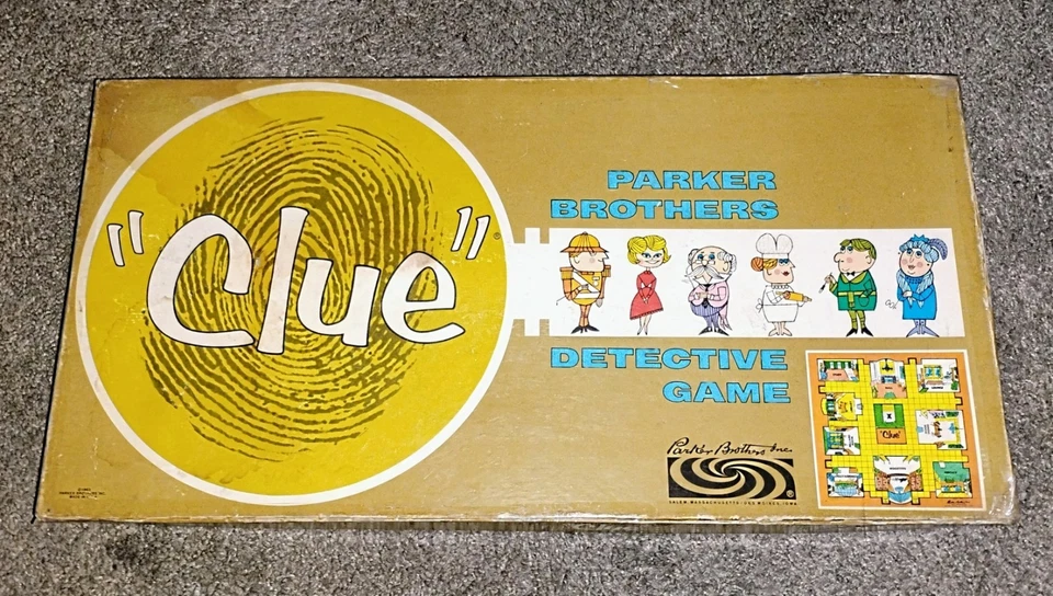 Vintage 1963 Clue Board Game Parker Brothers Complete Detective Game - Image 1 of 4