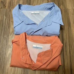 2 camisas Columbia PFG para hombre 2XL azul coral omni-sombra pesca al aire libre ventiladas - Imagen 1 de 21
